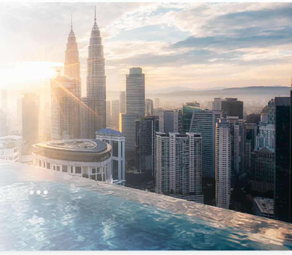 Infinity pool overlooking the Kuala Lumpur skyline